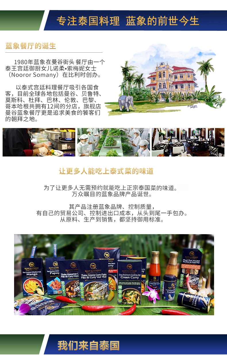 蓝象 绿咖喱paste  220g【买2瓶减15】